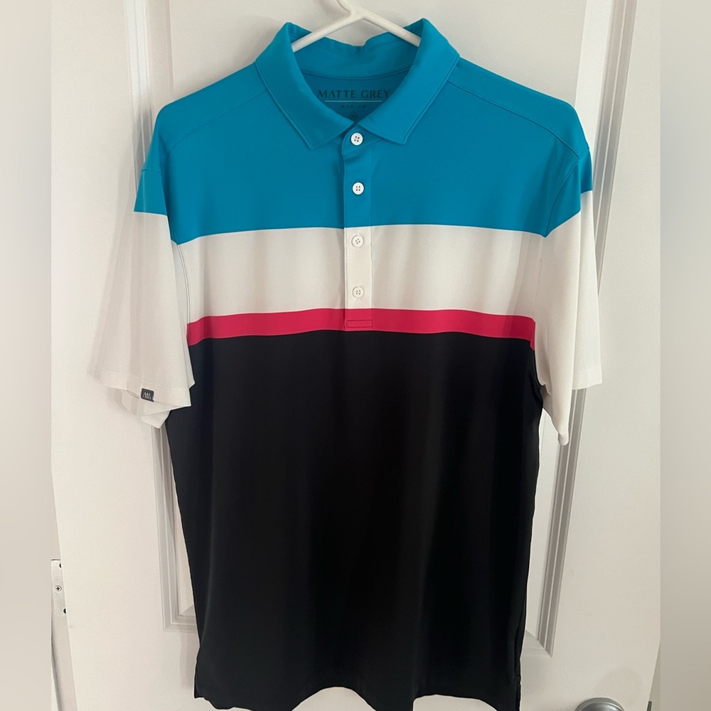 Men’s Medium Matte Grey Golf Shirt